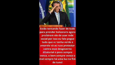 PROIBIRAM AS REDES SOCIAIS DE BOLSONARO! CADE A PREOCUPAÇÃO COM O POVO BRASILEIRO?
