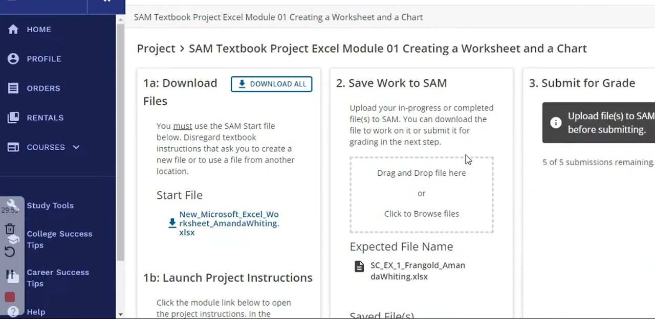 SAM Textbook Project | Excel Module 01 Creating a Worksheet and a Chart| Frangold Real Estate Budget
