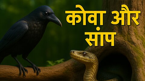 कौआ और साँप | चतुर बदले की कहानी | एनिमेटेड नैतिक कथा