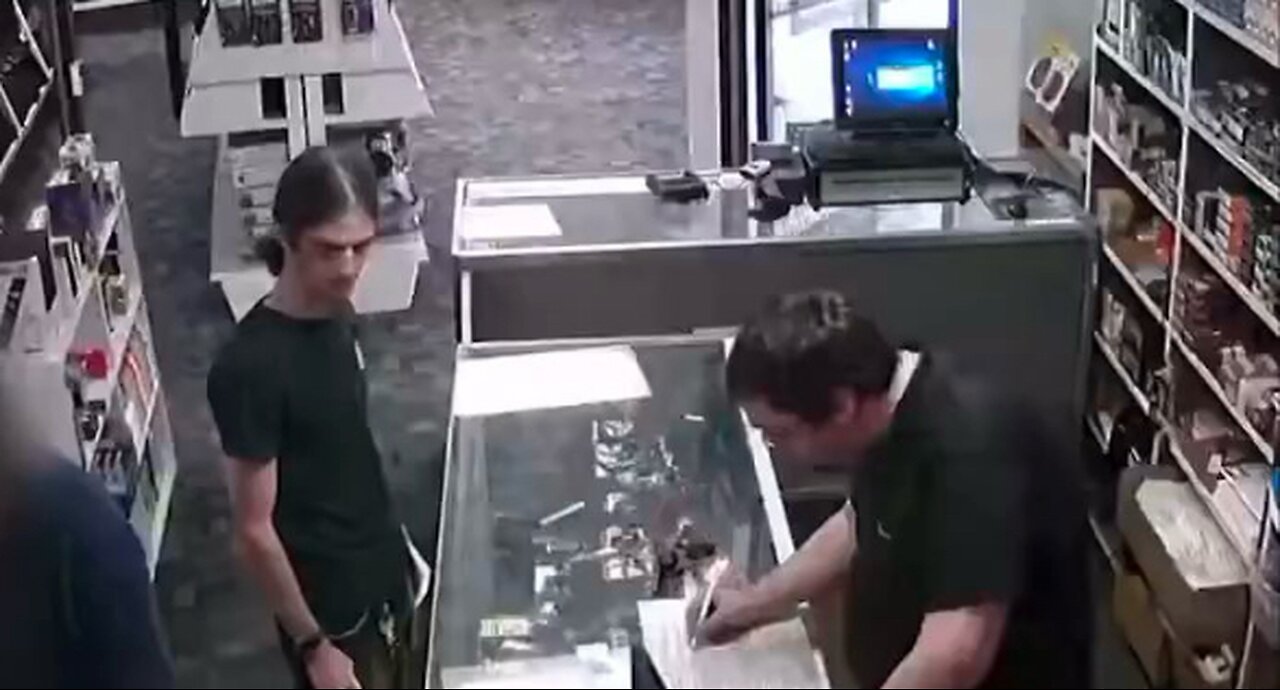 Gun shop footage shows Trans Terrorist, Robert Westman, browse weapons at Gun Shop