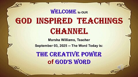 The Creative Power of God's Word