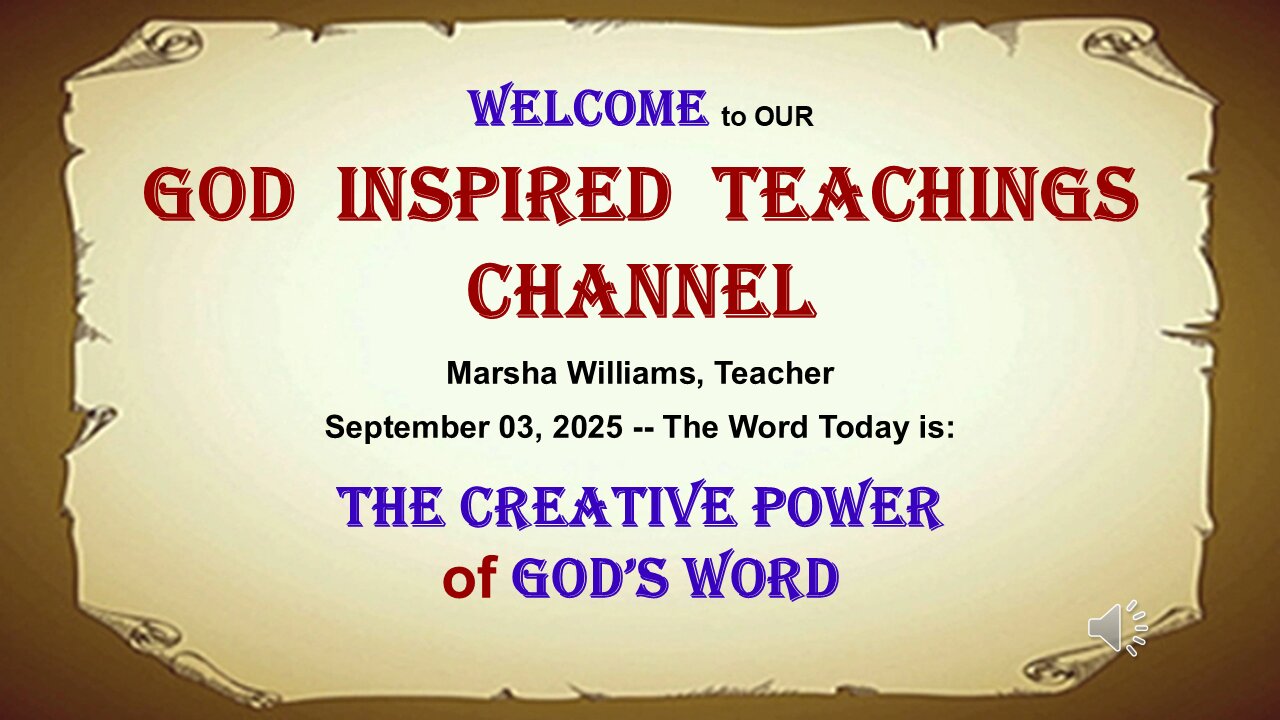 The Creative Power of God's Word