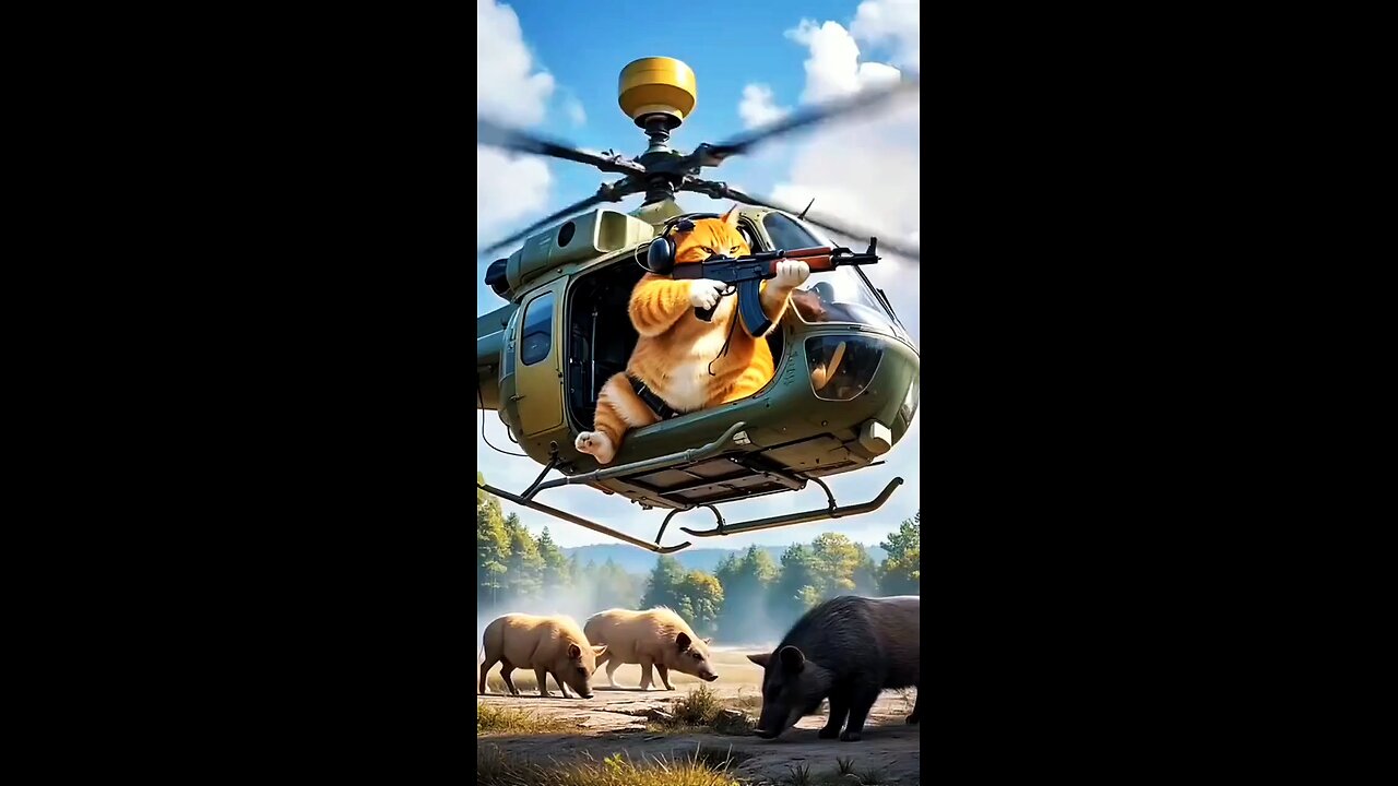 "Savage Cat Fired a Pig, Caught a Duck, and Cooked Him – Funny Animal Skit!"