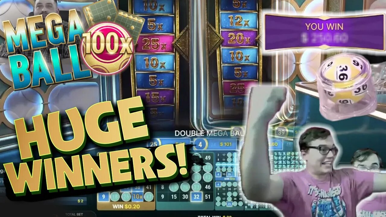 DOUBLE MEGA BALL ROUND! CRAZY WINS!