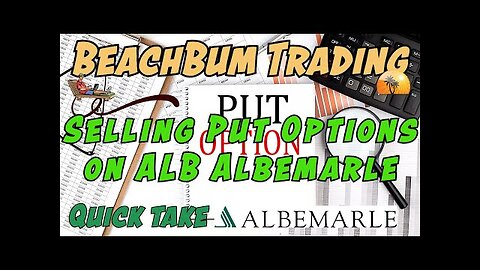 Selling Put Options on ALB | Selling Puts on ALB | Albemarle | Quick Take