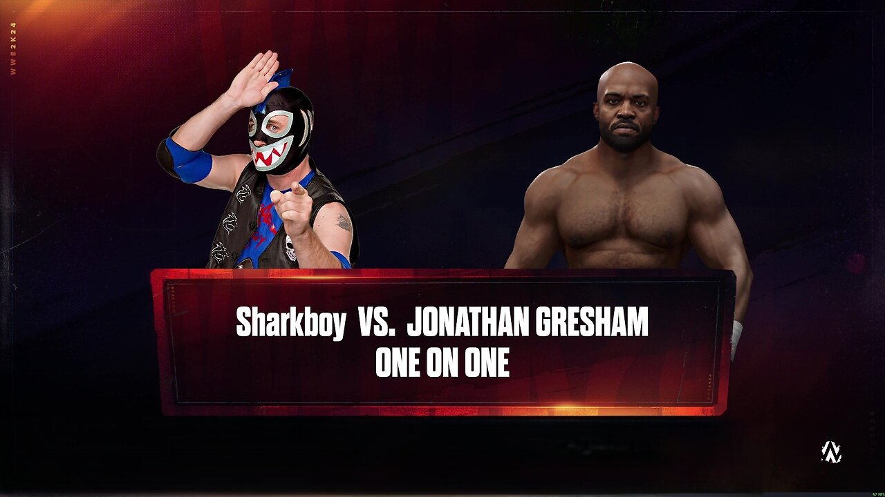 WWE 2k24 Sharkboy vs Jonathan Gresham