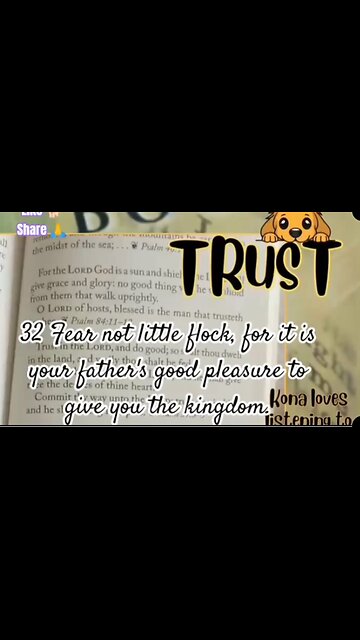 Luke #ch 12:32 KJV Bible #promise #book #trust #trustgod #trustingod #faith #luke #12 #32 #short #kj