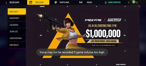 Esports 2025 in free fire esports world cup esports world cup