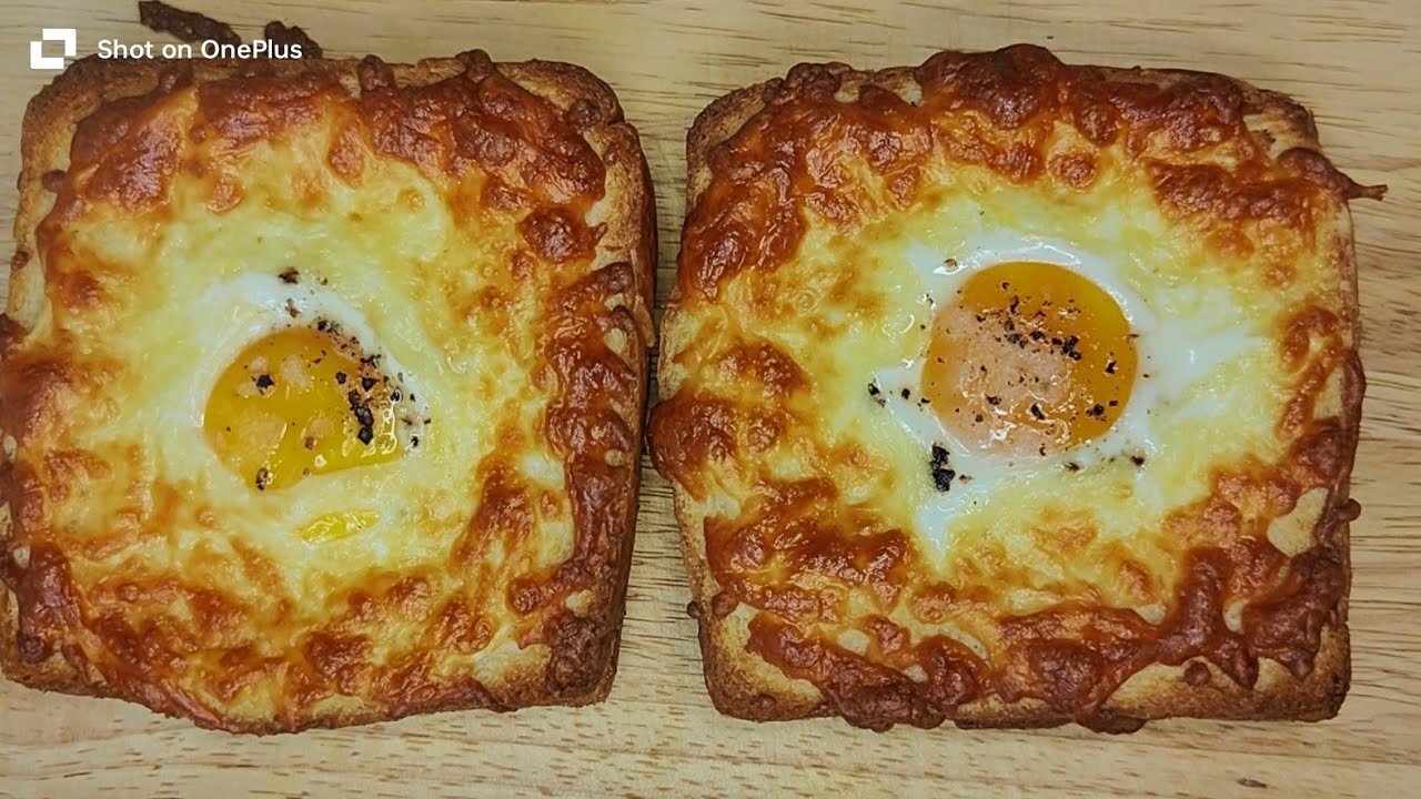 Crispy Egg Cheese toast!! Delicious Breakfast!
