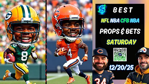 🏈 Best Saturday Football Picks | Packers vs Bears | NFL Player Props | College Football | NBA PICKS
