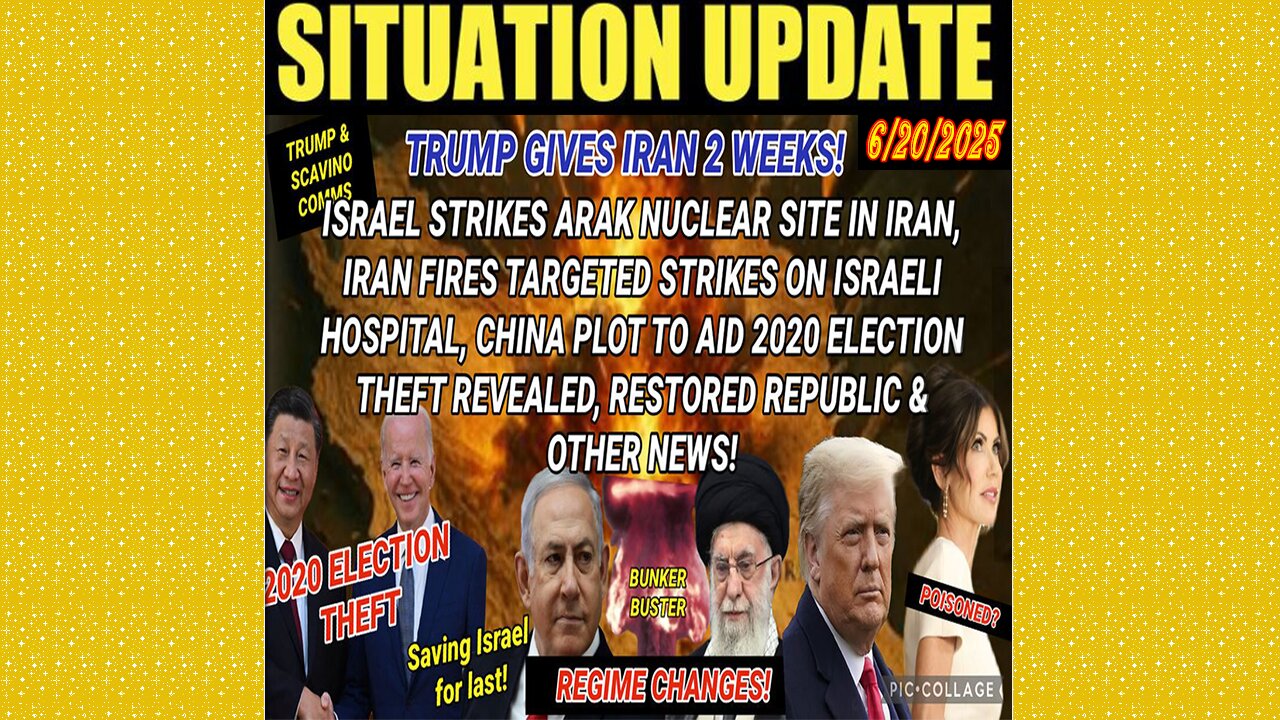 SG Anon. Juan O Savin ~ Situation Update 6/20/25 ~ Restored Republic > Judy Byington- Q+ White Hats