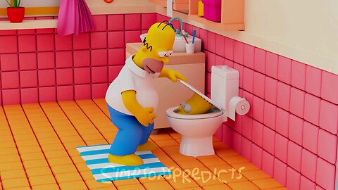 Bart Won’t Let Homer Use the Toilet! 🚽🤣 #viral #animation#loop