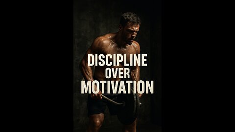 You don’t need motivation. You need disciplin
