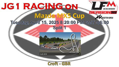 JG1 RACING on LFM - Mazda MX5 - Croft - GBR - Split 1