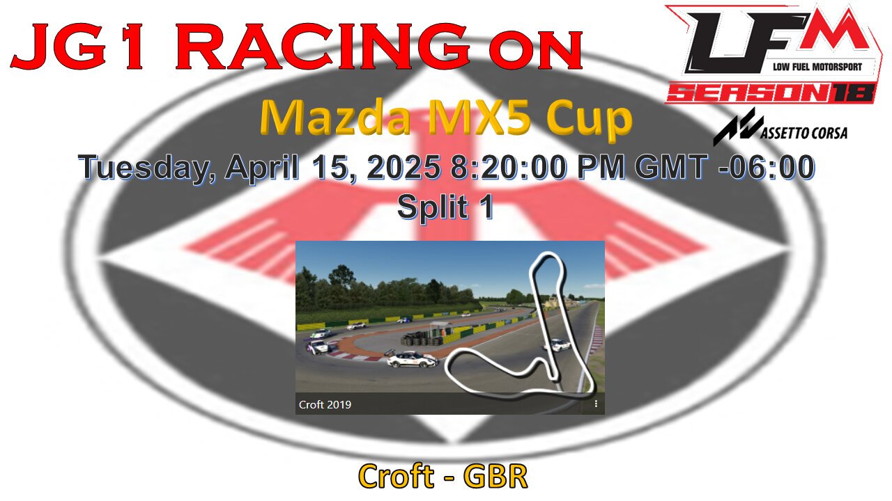 JG1 RACING on LFM - Mazda MX5 - Croft - GBR - Split 1