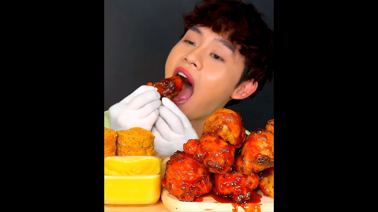 Fried cheese balls, fried chicken legs