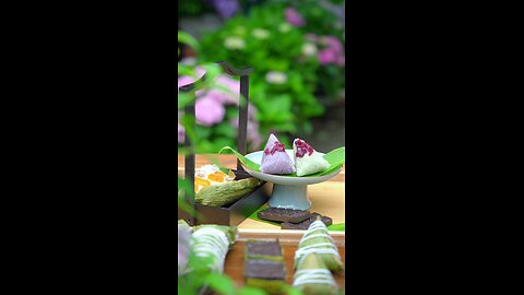 Sweet Zongzi with a Twist 🍇🍚 | Unique Flavors & Natural Colors#ZongziVariation #CreativeCooking