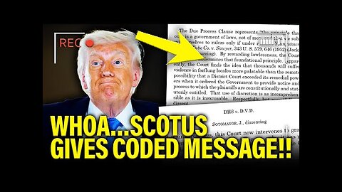 🚨 SCOTUS sends SECRET MESSAGE to STOP TRUMP Order