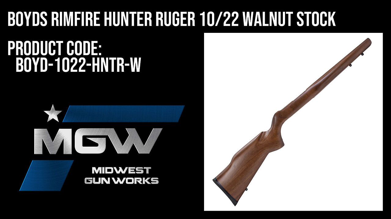 Boyds Rimfire Hunter Ruger 10/22 Walnut Stock - BOYD-1022-HNTR-W