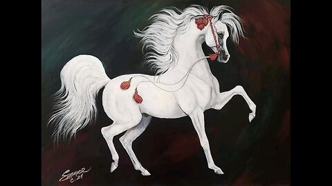 Arabian Stallion Dances - Stacey Mayer Art