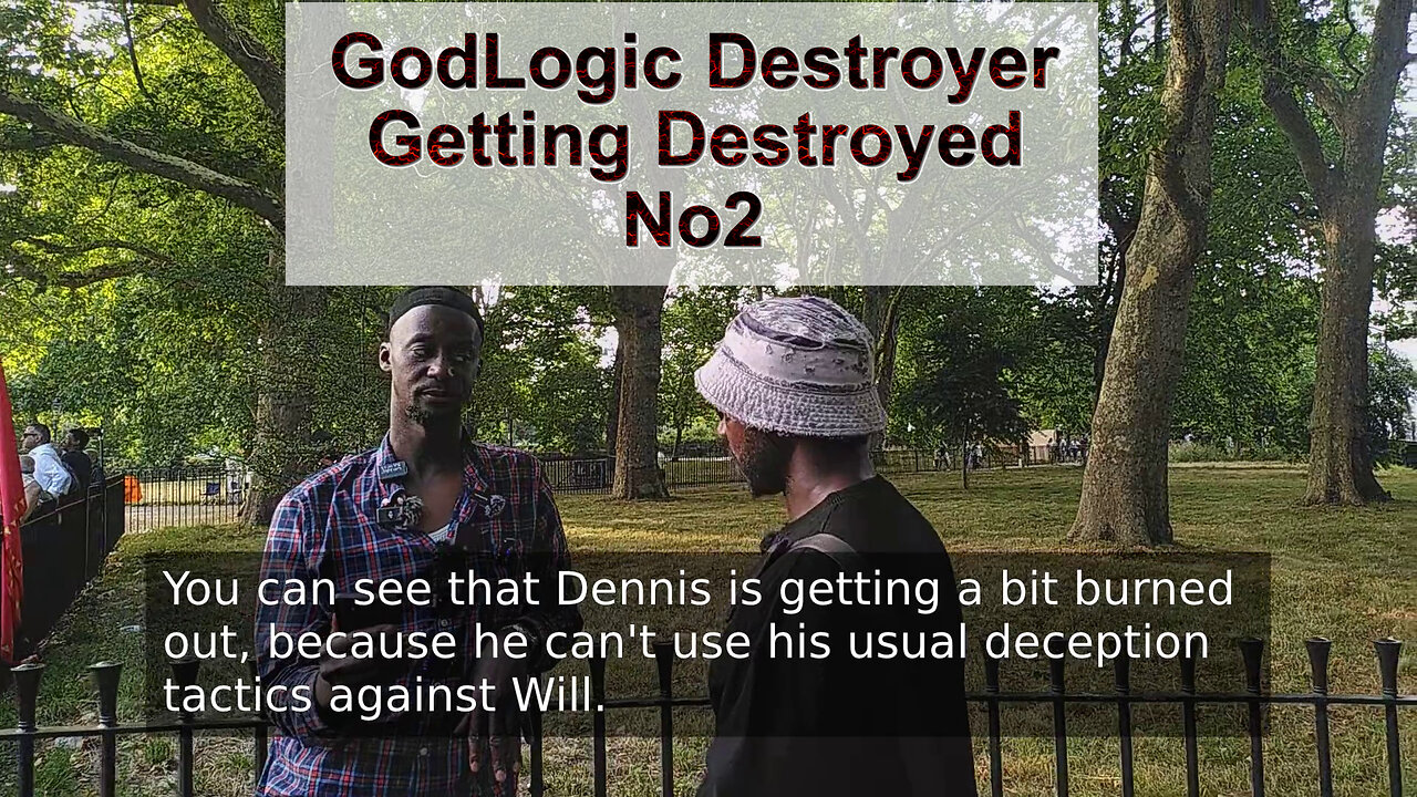 GodLogic Destroyer Muslim Runs From His Quran Then Runs From The Bible At Speakers Corner