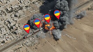 Russian Iskander Missiles Obliterate Ukrainian Train Convoy