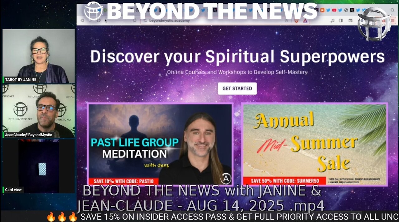 BEYOND THE NEWS with JANINE & JEAN-CLAUDE - AUG 14, 2025