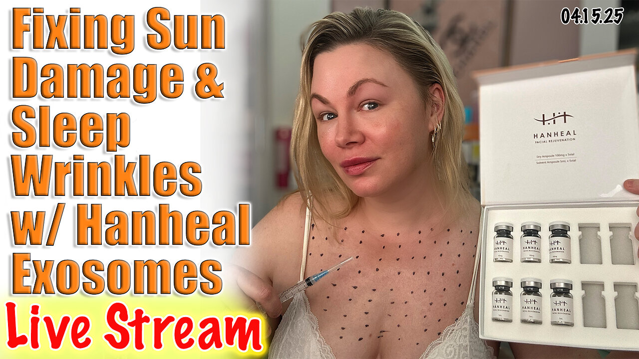 Live Fixing Sun Damage + Sleep Wrinkles w/ Hanheal Exosomes! AceCosm.com and code Jessica10 Saves