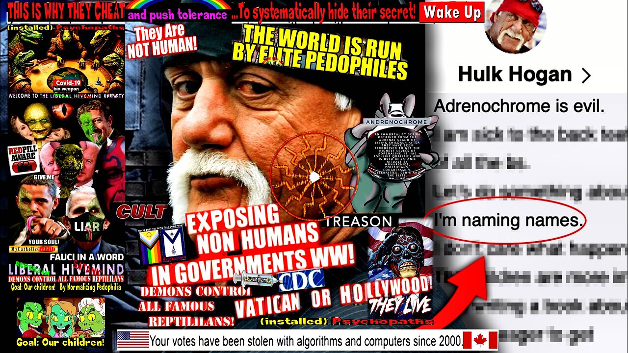 Hulk Hogan Was About To Expose Hollywood Adrenochrome Industry Before He Died (compilation)