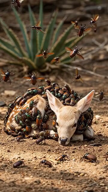 baby deer was infested millions of parasites