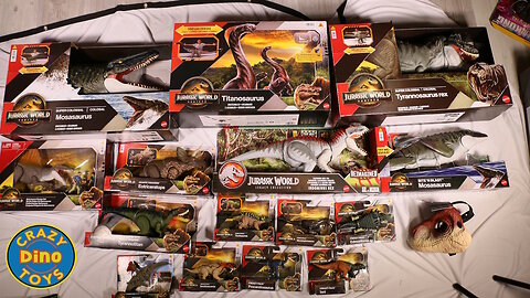 16 New Jurassic World Rebirth Dinosaur Toys Unboxed 2025 Tail Thrasher Spinosaurus Mattel Dino Toys