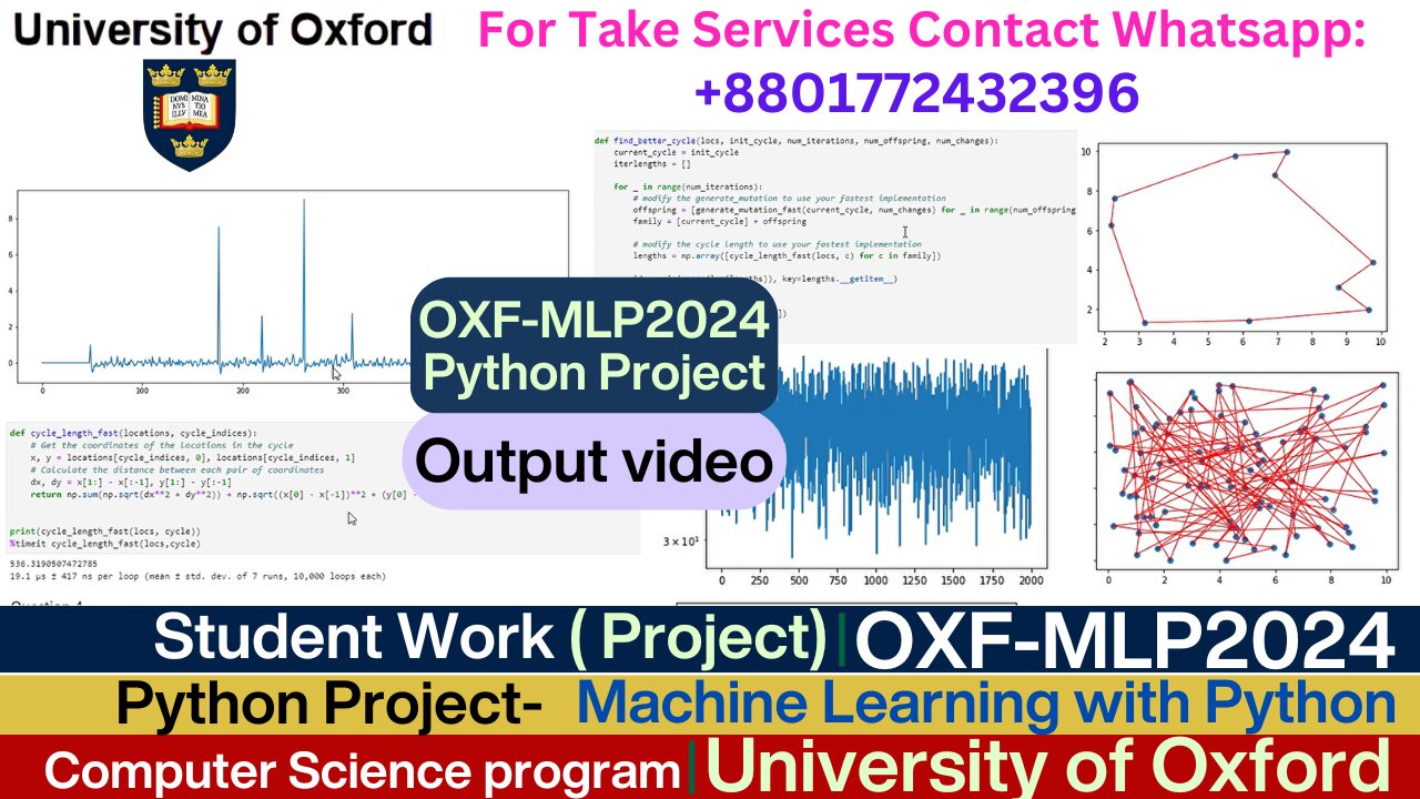 Student Work (Project) | OXF-MLP2024 Python Project | Machine Learning Build | University of Oxford