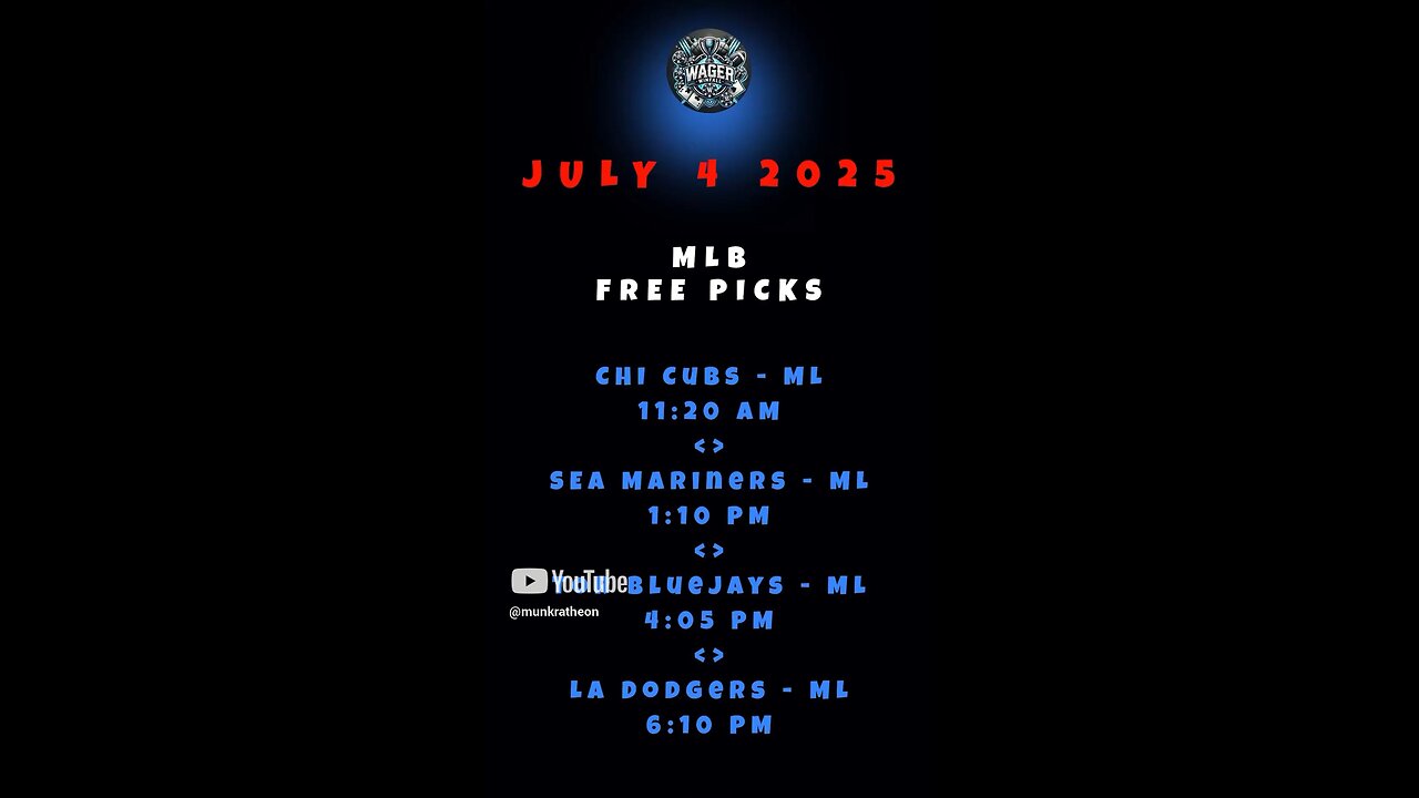 Free MLB Picks July 4 2025