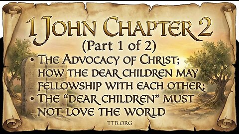 1 John Chapter 2 (1 of 2) (Bible Study)