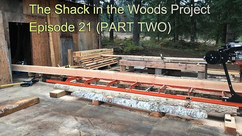 21b (Part Two) Finishing up the 25' beams for my covered sawmill and work area