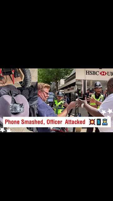 Man Destroys Street Preacher's Phone & Attacks Police Officer 😱📱🚓