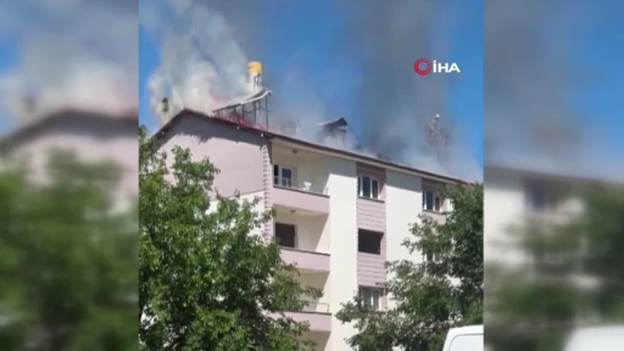 Tunceli’de bina çatısında çıkan yangın söndürüldü