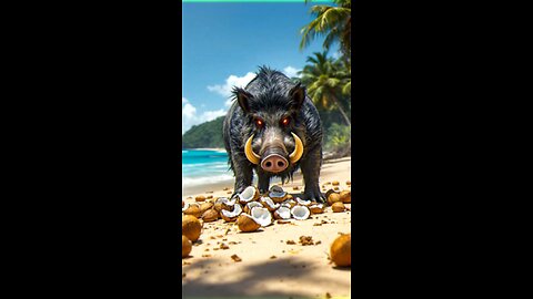 Wild boar 3d ai video funny viral video