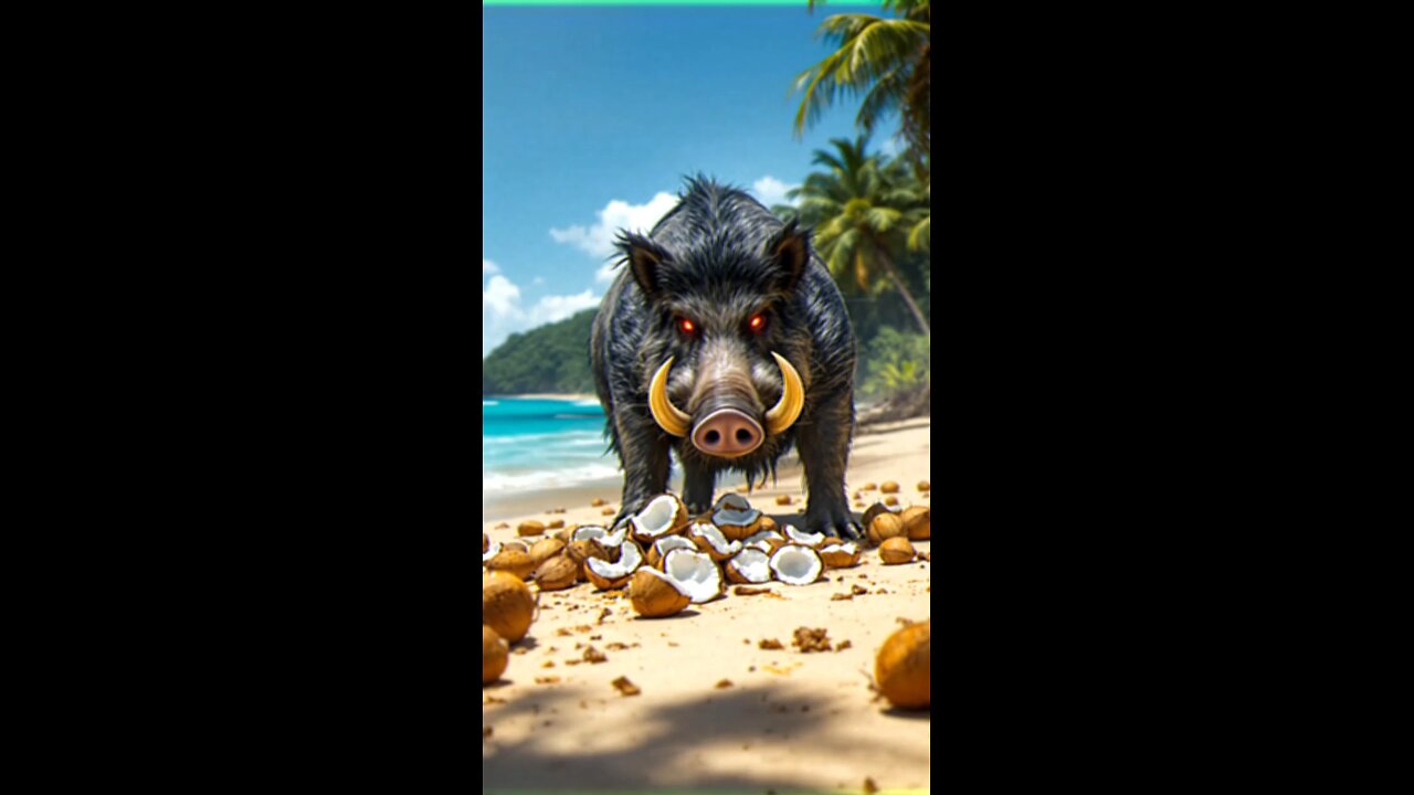 Wild boar 3d ai video funny viral video