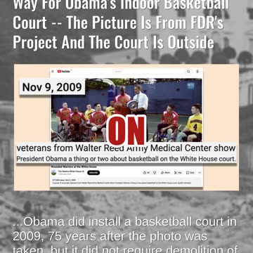 Fact Check: Photo Does NOT Show White House Demolition To Make Way For Obama Indoor Basketball Court