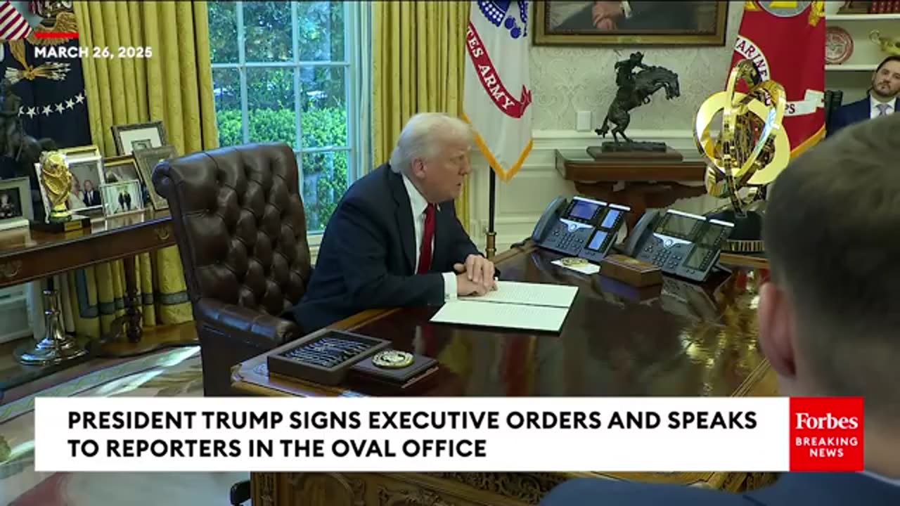 Trump Takes Multiple Questions From Reporters Amidst Growing Signal Leak Scandal
