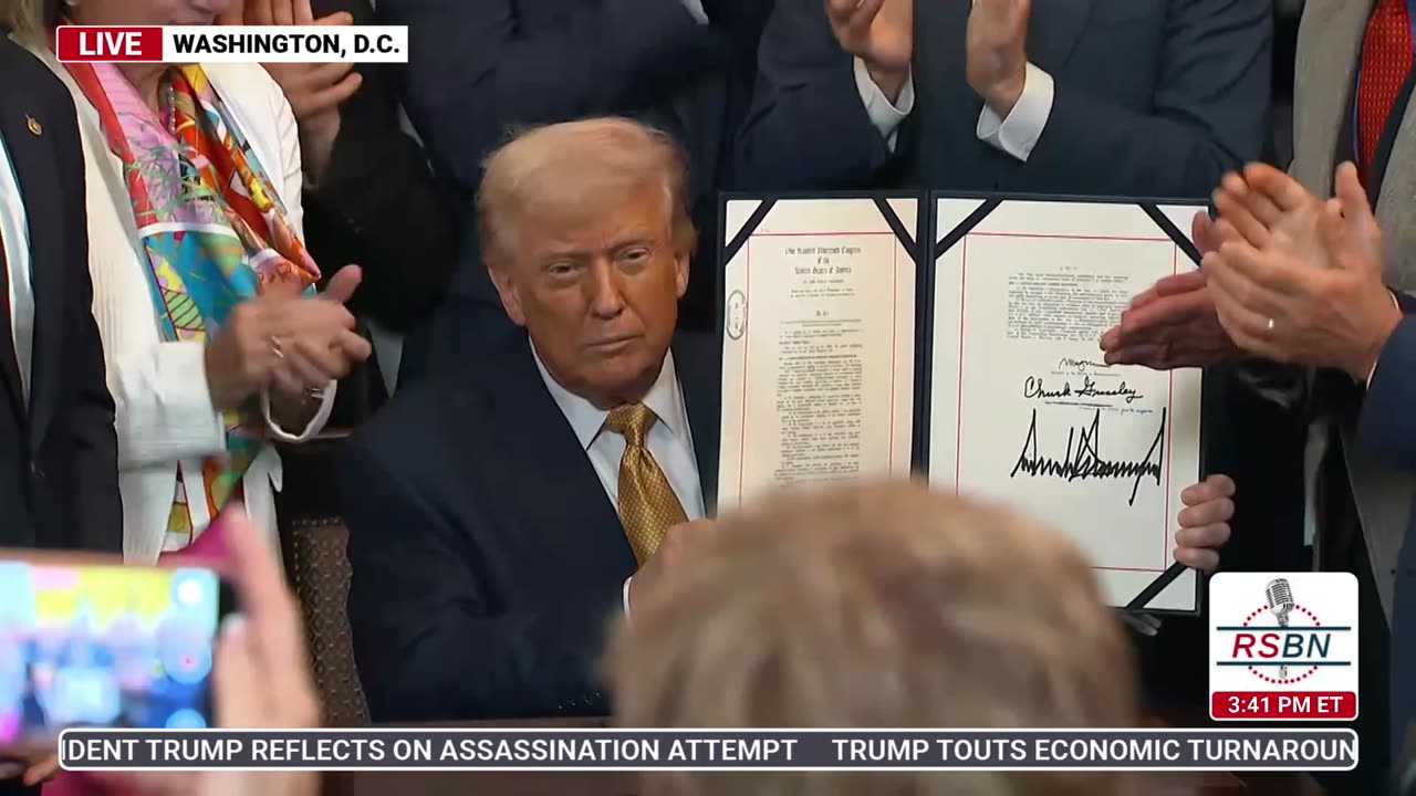 WATCH: President Trump signs Halt Fentanyl Act, imposing maximum sentences for traffickers. 7/16/25