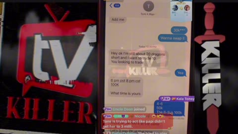 BIG PAPI SHOWS HIM & TOMIKAY TEXT MESSAGES