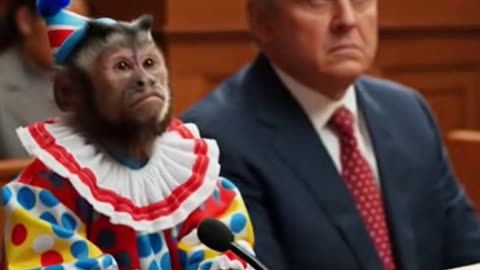 Clown Monkey Defends the Dog — Policeman Loses Control