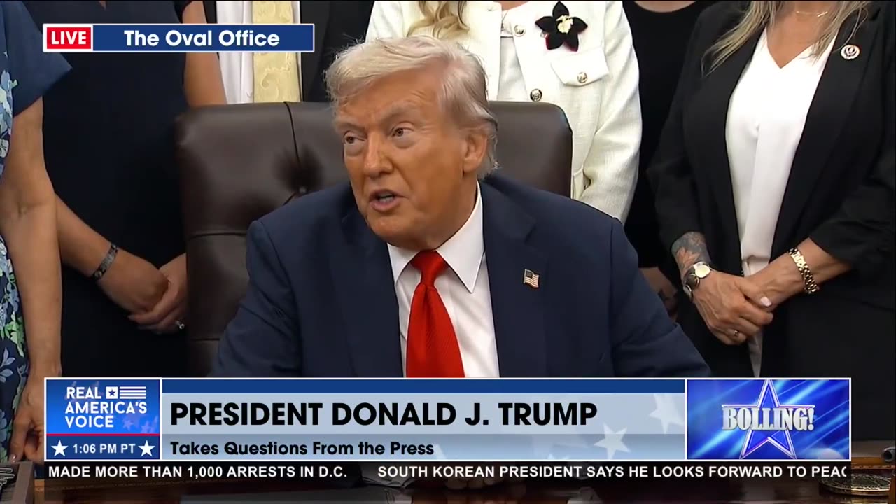 TRUMP COMMENTS ON HIS TRADE DEAL WITH SOUTH KOREA