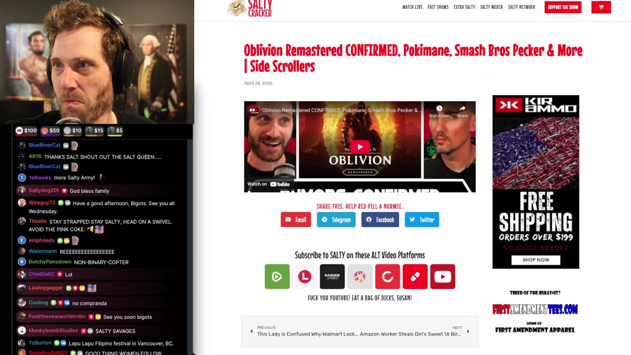 TheSaltyCracker 4/28/25: MSM Fakes Trump's Polling SaltCast .......