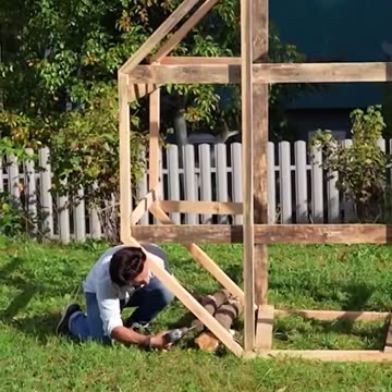 DIY mini sauna with pallets 🔥