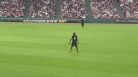 Fan Jumps on Field at Guardians Game