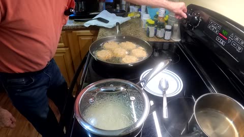 Salmon Patties And Cheese Grits