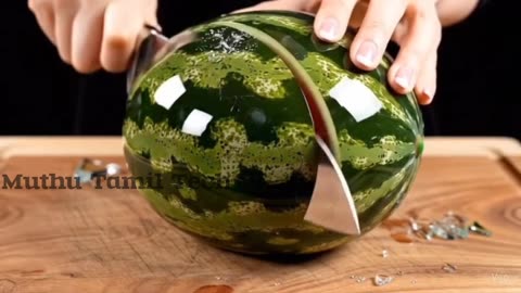 ASMR 🍇 AI Transparent Fruit Cutting 🍉 So Satisfying & Realistic! 😍✨"